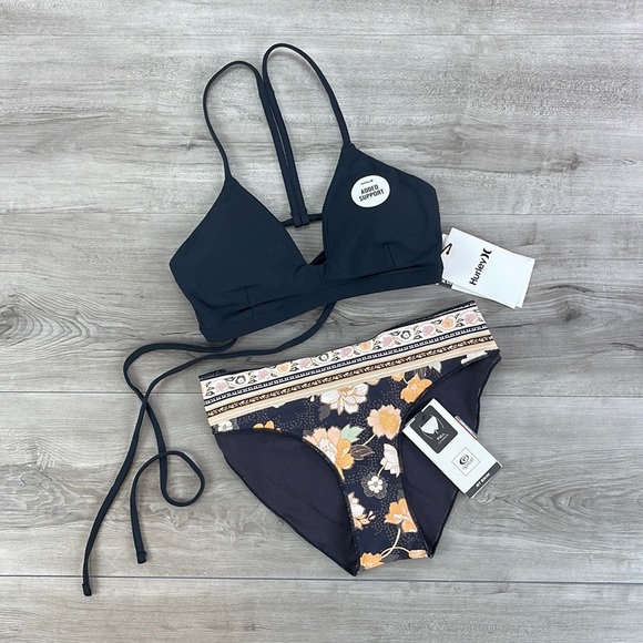 ☀️HURLEY☀️RIP CURL☀️ ADJUSTABLE SURF TOP Surf Gypsy Full Coverage Bikini - Picture 2 of 16